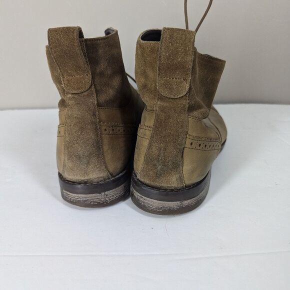 Rockport Men’s Leather Lace-Up Boots Size 11.5 Brown Cap Toe Dress Casual - Picture 8 of 10